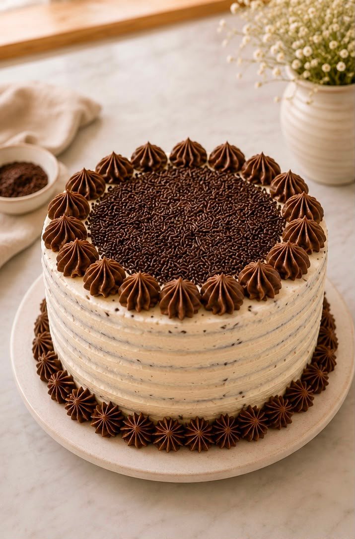Tarta de chocolate con fideos
