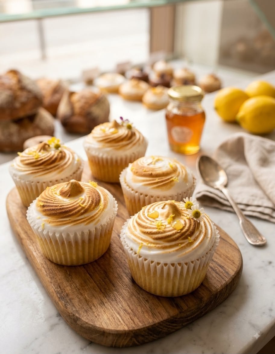 Cupcakes de limón y merengue